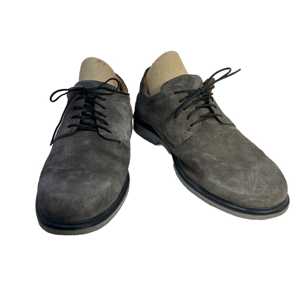 Nordstrom Mens Size 8.5 M Ombre Gray Suede Classic Oxford Shoes Lace Up